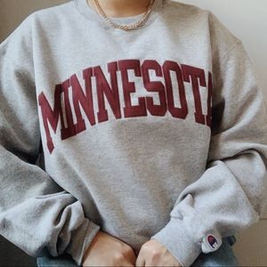 champion minnesota crewneck sweater ✧